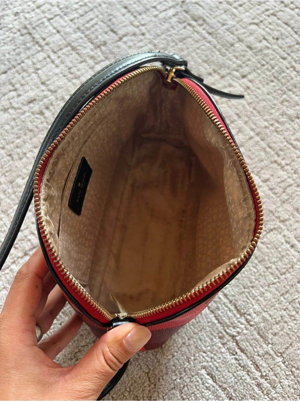 Kate Spade Red and Black Plaid Crossbody